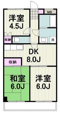 サンホワイト富士見が丘の物件間取画像